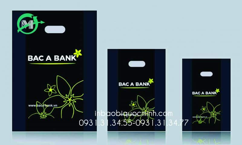 In thương hiệu Bắc Á Bank trên túi in