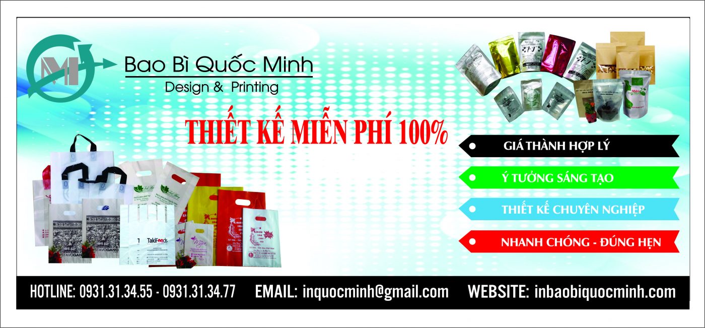 In bao bì Quốc Minh – Chuyên in túi xốp, bao bì nhựa, túi quai ép, túi nilon & bao bì giá rẻ
